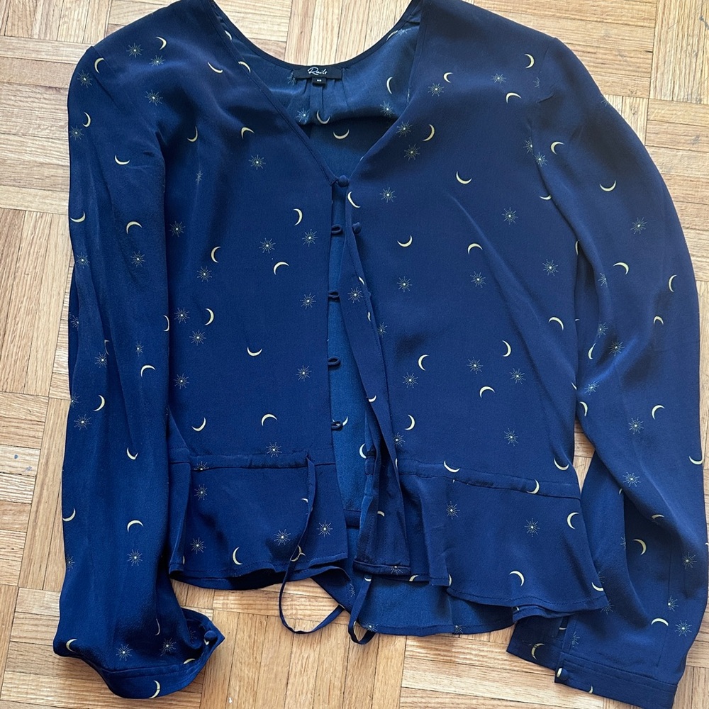 Rails 100% silk “Beaux” Blouse with Celestial Design